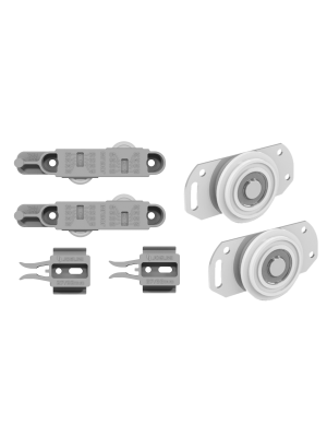 Sistema deslizante JM 443 para portas de 15mm - 20mm Kit   