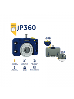 Sistema deslizante JP 360 para portas de 15mm - 20mm Kit   