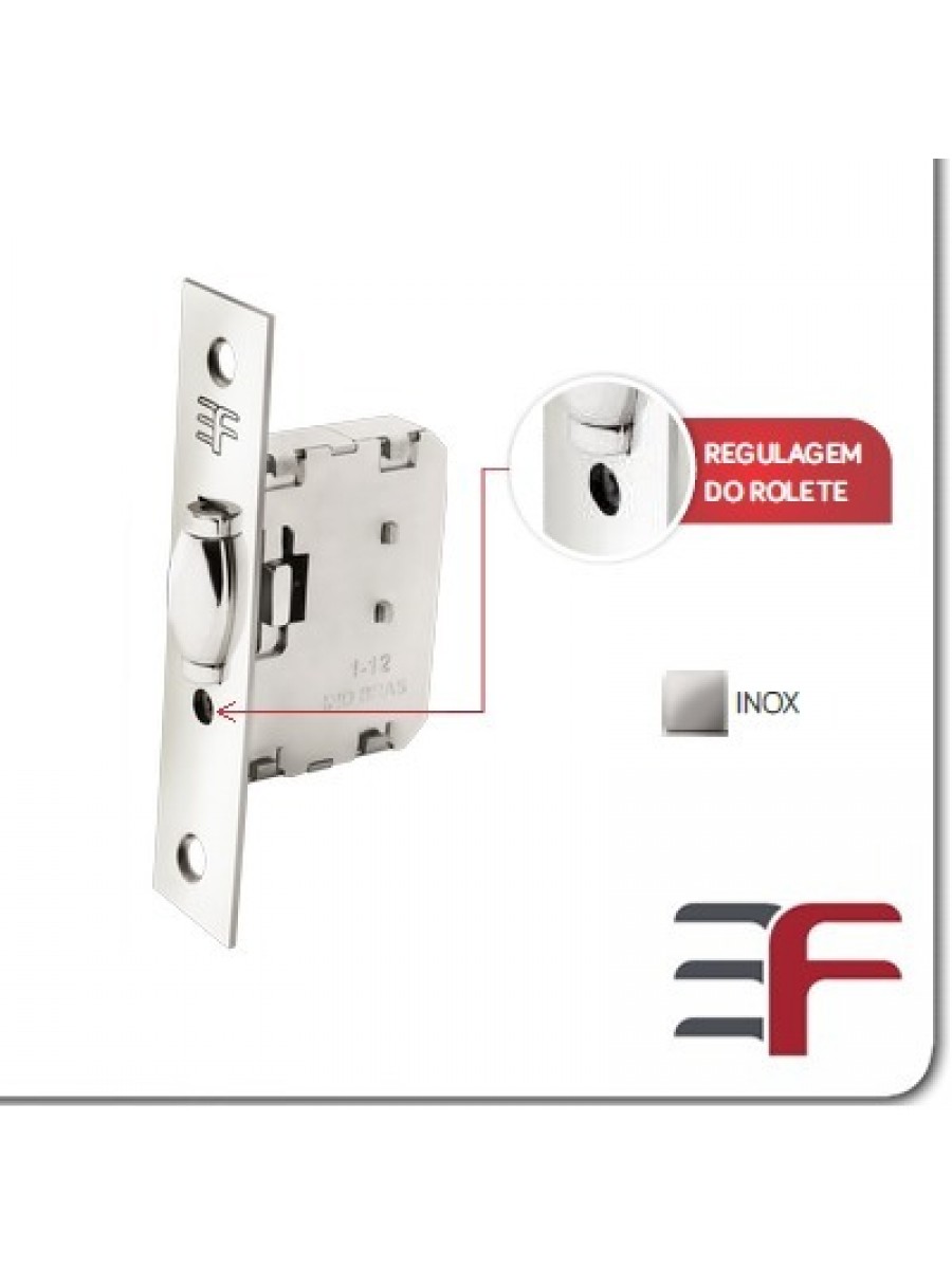 Fecho Rolete Inox para Porta de Passagem
